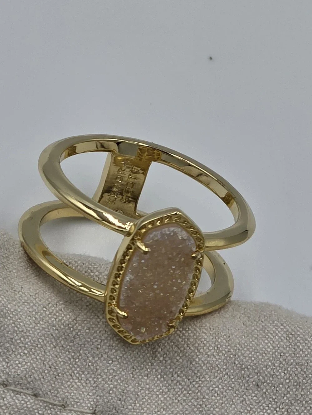 Kendra Scott Elyse Gold Iridescent‎ Drusy Size 10 New